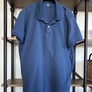 Uniqlo Men's Classic Blue Polo Shirt XL